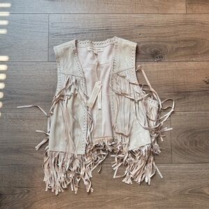 By Together Cream Fringe Vest